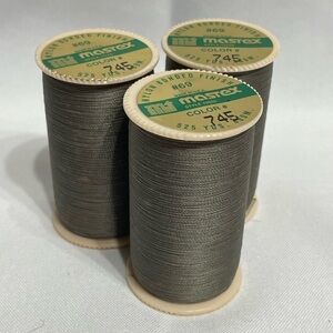 3 spools of Mastex #69 Nylon Bonded Finish thread Color #745 heavy-duty,